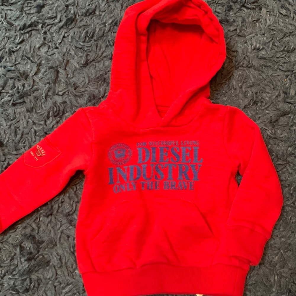 Diesel infant boys hoodie in size 9-12 mos.
